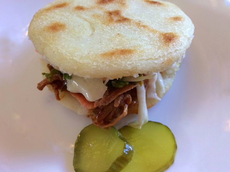 pulled pork in arepas